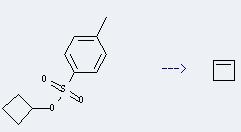 Cyclobutene can be prepared by toluene-4-sulfonic acid cyclobutyl ester. 
